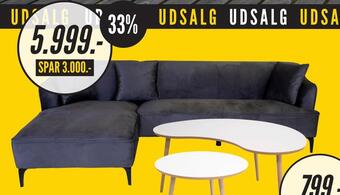 My Home Monique 3-personers sofa med chaiselong tilbud