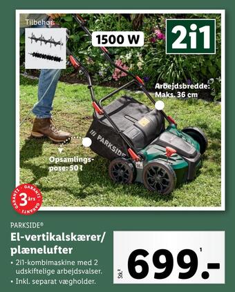 Lidl El-vertikalskærer/ plænelufter tilbud