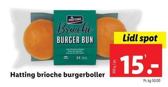 Lidl Hatting brioche burgerboller tilbud