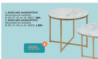Daells Bolighus Bord med marmortryk tilbud