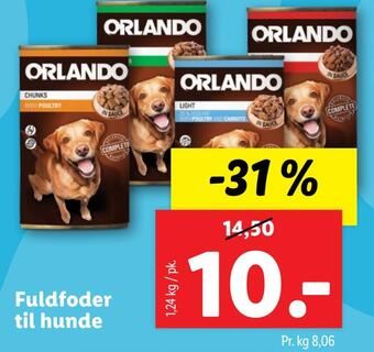 Lidl Fuldfoder til hunde tilbud