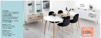 Daells Bolighus Sættilbud bord + 4 stole tilbud