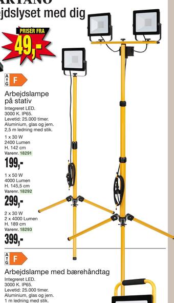 Harald Nyborg Arbejdslampe på stativ tilbud