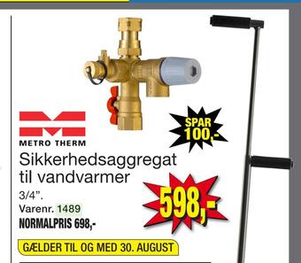 Harald Nyborg Sikkerhedsaggregat til vandvarmer tilbud