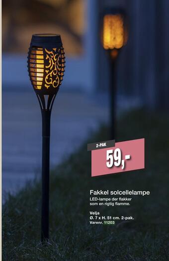 Fakkel solcellelampe
