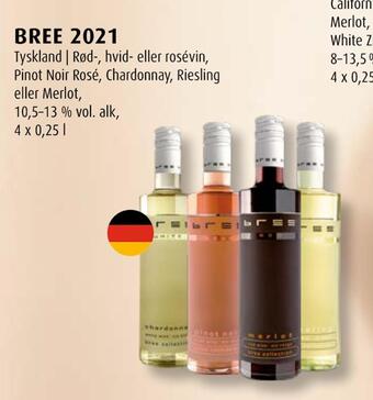 Tyskland | rød-, hvid- eller rosévin, pinot noir rosé, chardonnay, riesling eller merlot, 10,5-13 % vol. alk