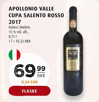 Scandinavian Park Apollonio valle cupa salento rosso tilbud