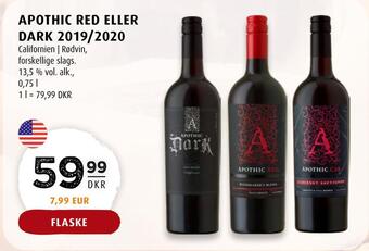 Apothic red eller dark 2019/2020