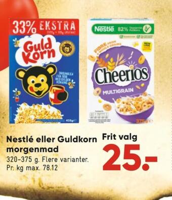 Bilka Guldkorn morgenmadsprodukt tilbud