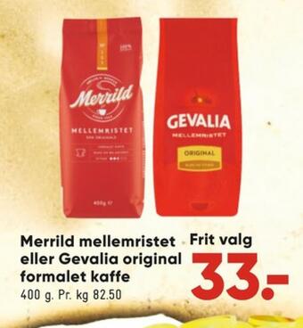 Bilka Mellemristet kaffe formalet tilbud