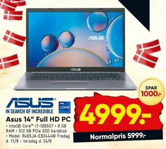 Bilka Asus bærbar pc tilbud