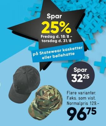 Bilka Statewear kasket tilbud