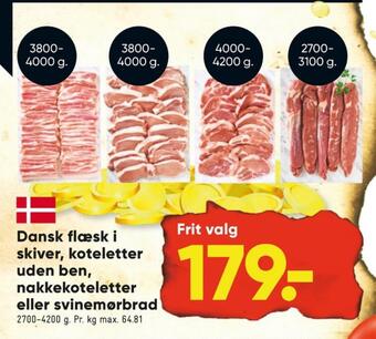 Bilka Ukendt flæsk i skiver tilbud