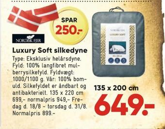 Bilka Nordisk fjer dyne tilbud