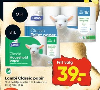 Bilka Classic toiletpapir tilbud