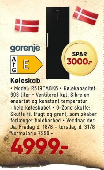 Bilka Gorenje køleskab tilbud