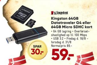 Bilka Kingston memorycard tilbud