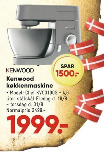 Bilka Kenwood køkkenmaskine tilbud