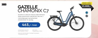 Design Cykler Gazelle chamonix c7 tilbud