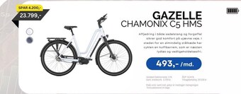 Design Cykler Gazelle chamonix c5 hms tilbud