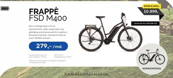 Design Cykler Frappé fsd m400 tilbud
