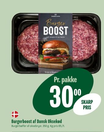 Min Købmand Burger boost hakkebøffer tilbud
