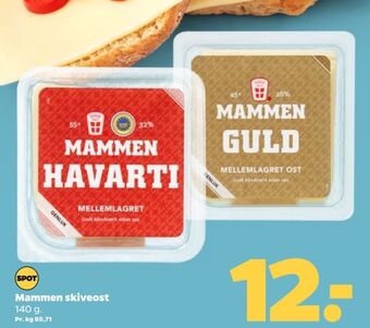 Netto Mammen skiveost guld mellemlagret tilbud