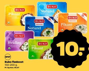 Netto Buko flødeost naturel tilbud