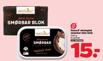 Netto Naturli' smørbar blok tilbud