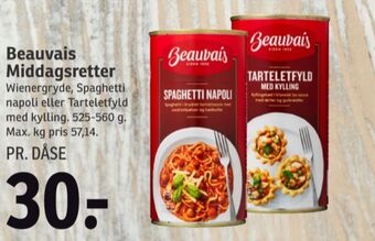 SPAR Beauvais tarteletfyld med kylling tilbud