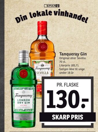 SPAR London dry gin tilbud