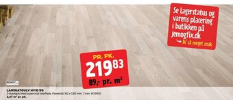 jem & fix LAMINATGULV HVID EG tilbud