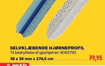 jem & fix SELVKLÆBENDE HJØRNEPROFIL tilbud