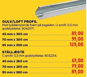 jem & fix GULV/LOFT PROFIL tilbud