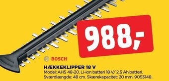 jem & fix HÆKKEKLIPPER 18 V tilbud