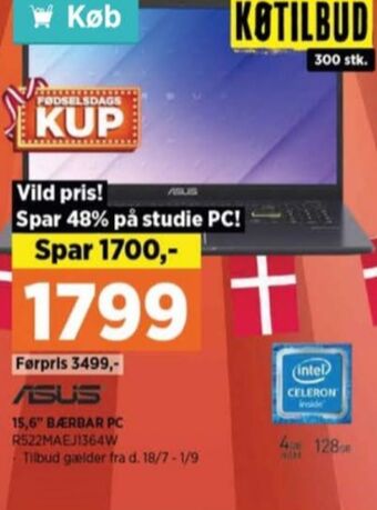 Power Asus bærbar pc tilbud