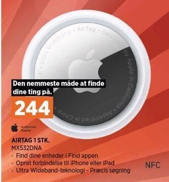 Power Apple airtag 1 stk. tilbud