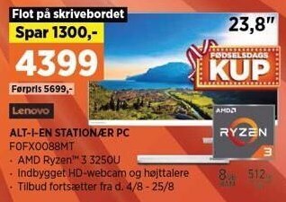 Power Lenovo alt-i-en stationær pc tilbud