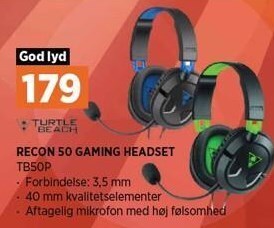 Power Turtle beach - recon 50 gaming headset tilbud