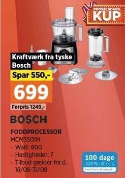 Power Bosch foodprocessor tilbud