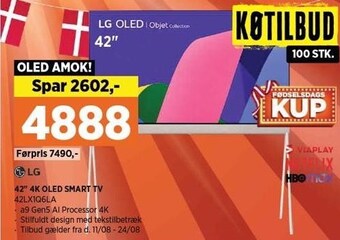 Power Lg 42 4k oled smart tv tilbud