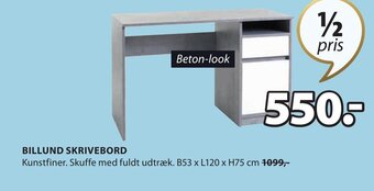 JYSK BILLUND SKRIVEBORD tilbud