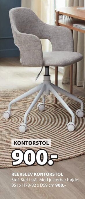 JYSK REERSLEV KONTORSTOL tilbud