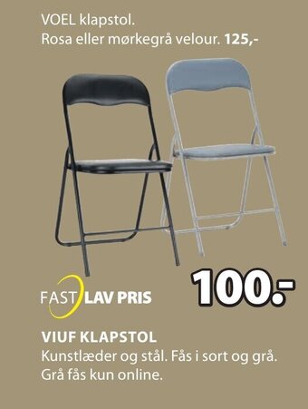 JYSK VIUF KLAPSTOL tilbud