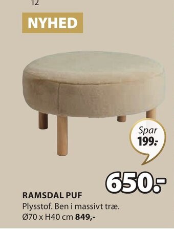 JYSK RAMSDAL PUF tilbud