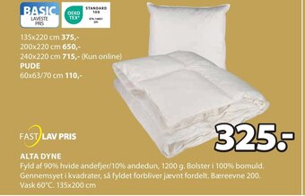 JYSK ALTA DYNE tilbud