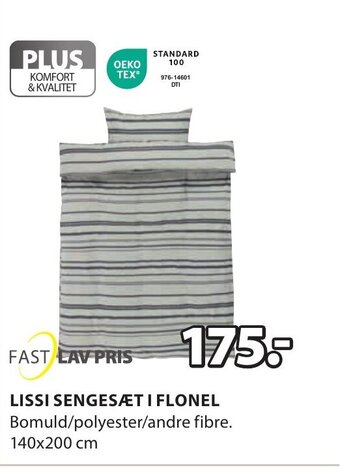 JYSK LISSI SENGESÆT I FLONEL tilbud