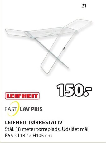 JYSK LEIFHEIT TØRRESTATIV tilbud