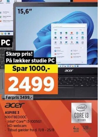 Power ACER ASPIRE 3 NXHT8ED00C tilbud