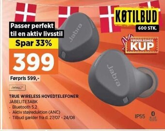 Power TRUE WIRELESS HOVEDTELEFONER JABELITE3ABK tilbud